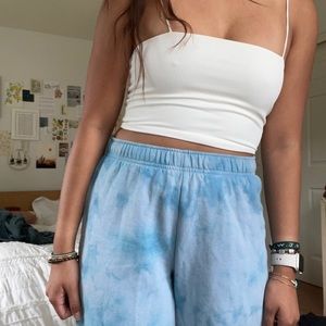 PACSUN eco tie dye sweatpants blue
